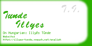 tunde illyes business card