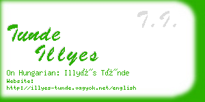 tunde illyes business card